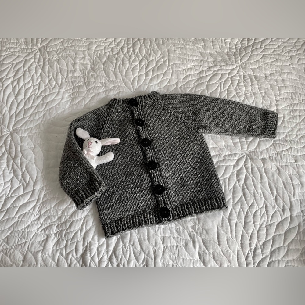 Grey cardigan for baby